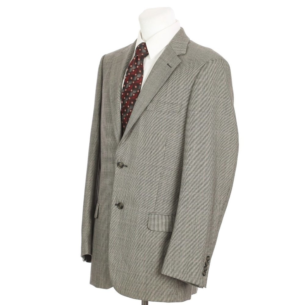 Andrew Fezza Two Button Gray Sharkskin Sport Coat - image 3